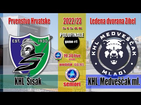 PRVENSTVO HRVATSKE SF1 KHL SISAK VS KHL MEDVEŠČAK MLADI