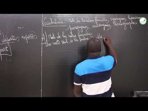 Cours - Sixième - Français : Les mots de la même famille / M. NGOM