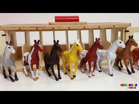 , title : 'Caballos infantiles 🐴🐎 Horse Stable and The ABC Song for kids ✨Mimonona Stories'