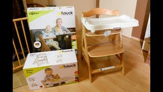 Hauck Alpha plus Stuhl / Hochstuhl unboxing und Aufbau