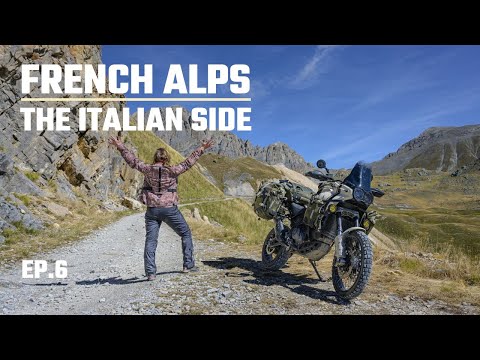 ITALIAN side of the French Alps - SOLO motorcycle trip - Colle Fauniera and offroad riding (S3-EP6)