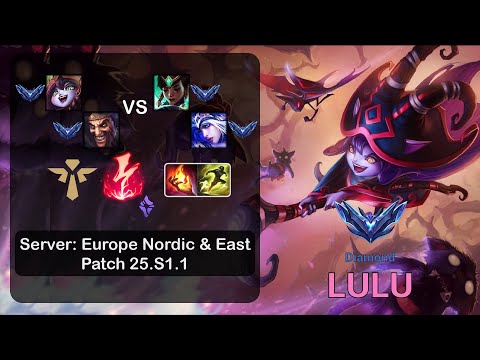 Lulu Support + Draven vs Karma + Ashe - EUNE Server - Patch 25.S1.1