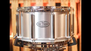 Video thumbnail for Pearl 14x8 Free Floating Seamless Aluminum Snare Drum by The Drum Shop - Portland, Maine