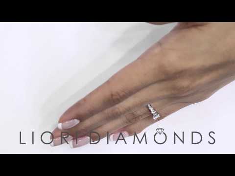 ER-0099 - 0.71 Carat D-SI1 Certified Natural Round Diamond Engagement Ring 18k White Gold