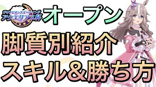 【ウマ娘】アクエリアス杯オープンにて使えるスキルを脚質別に紹介&勝ち方について教えます‼︎