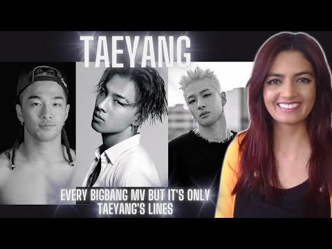 TAEYANG - "EVERY BIGBANG MV BUT IT'S ONLY TAEYANG'S LINES!" - REACTION