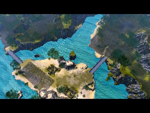 3.000 Archers Protect the small island from 30.000 Skeleton Warriors Ultimate Epic Battle Simulator