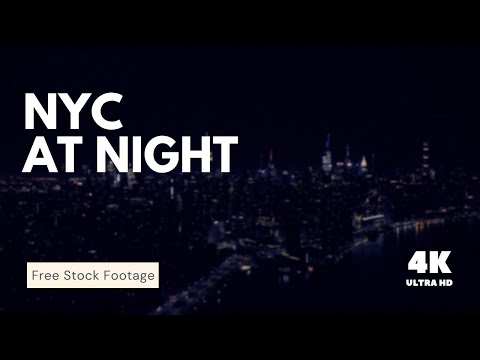 New York City at Night (4K UHD) [Drone View]