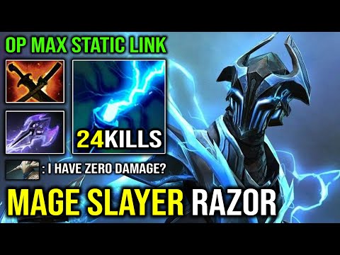 CRAZY NEW 7.30 RAZOR First Item Mage Slayer with 24Kills Max Static Link 100% Deleted ALL Dota 2