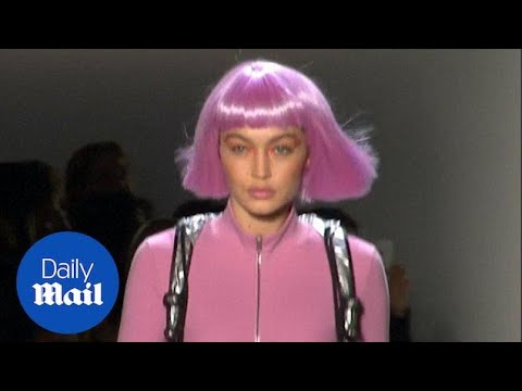 Gigi, Stella, Jourdan, Jasmine hit Jeremy Scott runway at NYFW - Daily Mail