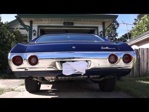 72 chevelle 350 Flowmaster American Thunder 2.5 inch piping exhaust Idle & Rev