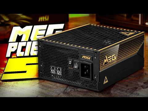 MSI MEG Ai1600T ATX Modular PCIE5 80 PLUS Titanium PSU.