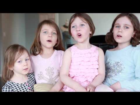 Young sisters singing "True Colours" in harmony