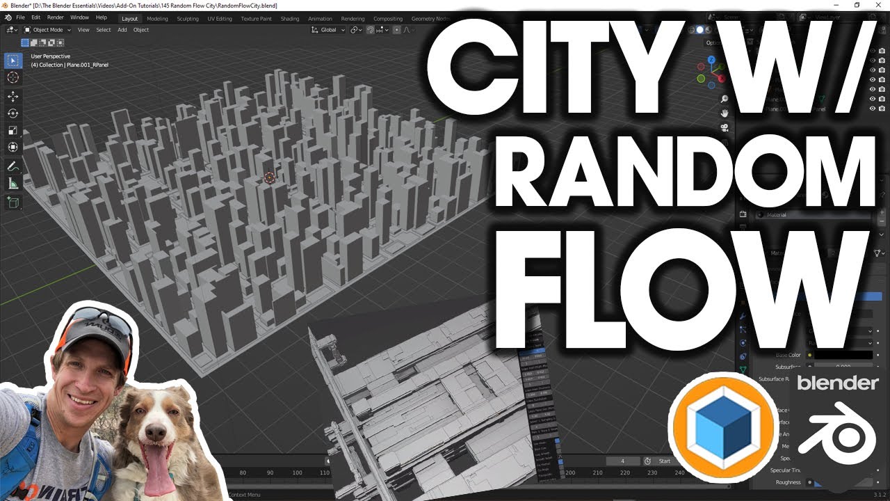 Using RANDOM FLOW to Model a City with Roads!