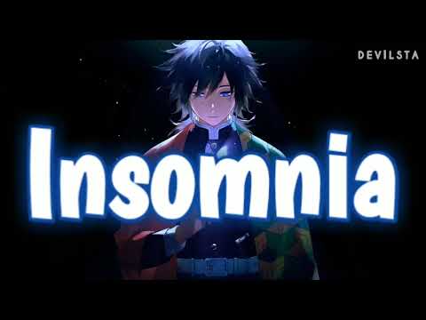 Nightcore - Insomnia (Lyrics)