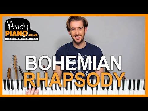QUEEN - BOHEMIAN RHAPSODY Piano Lesson Tutorial // Simplified Chords