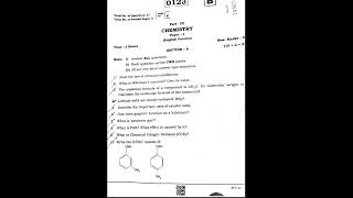 BIPC INTER 1ST YEAR CHEMISTRY 2025 QP #exam #previoupapers #exampaper #education #questionpaper