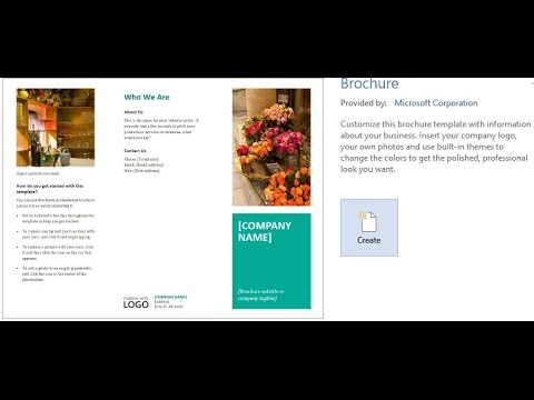 How to Create a Brochures Using Word 2013/2016
