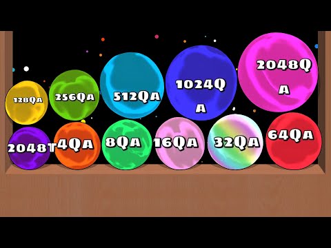 Blob Merge 3D (2048 Quadrillion) - Jelly 2048 (Watermelon Game) Colorful ASMR Idle Game (Part 8)