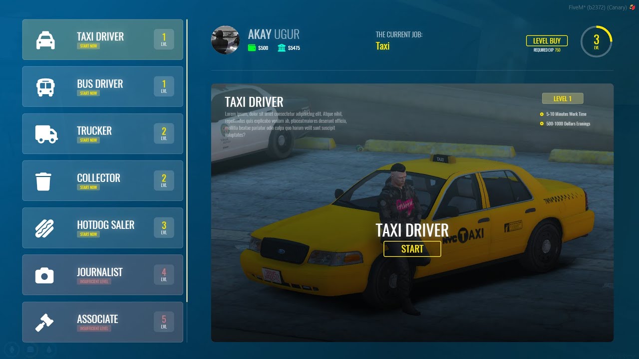 [QB/ESX] Advanced Job Selector with Level System thumbnail 2