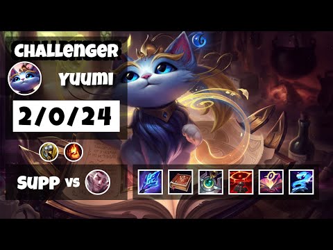 Yuumi Challenger Gameplay S11 Replay 11.8 Support (2/0/24) - NA