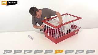 Ferplast (Ферпласт) Cage Barn 80 Gray - Клетка для кролика, 78x48x65 см (серый металл)