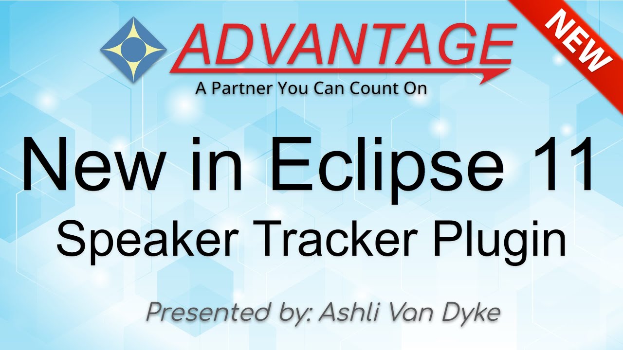 New in Eclipse 11: Speaker Tracker Plugin