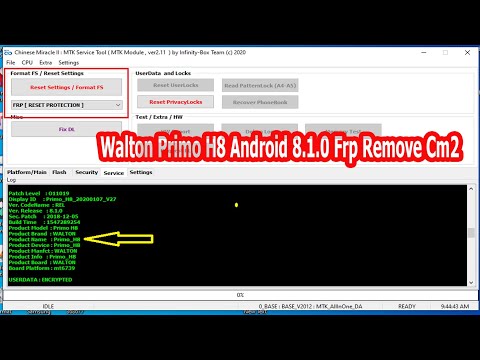 Walton Primo H8 Android 8.1.0 Frp Remove Cm2