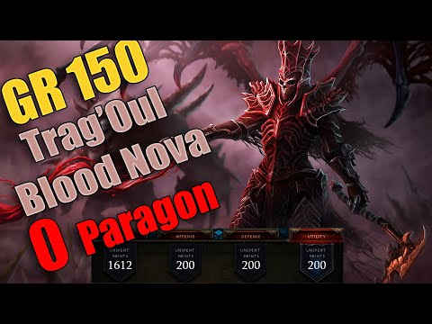 Diablo 3 Season 28 - Trag'Oul Blood Nova Necromancer GR150 (0 Paragon)