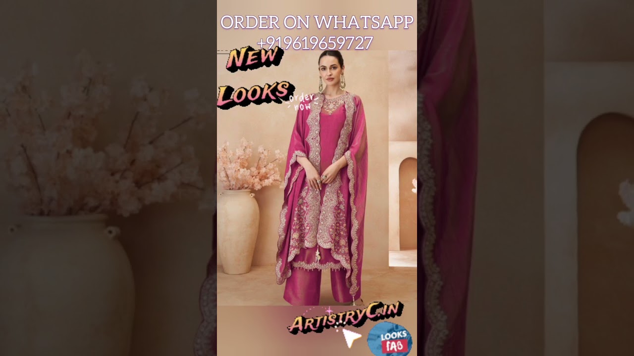 Shop Simar Silk Palazzo Suit Under 4.5k for Festive Look? Akshara Style! WhatsApp +919619659727