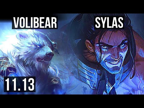 VOLIBEAR vs SYLAS (TOP) | 11/2/8, 500+ games, Dominating | BR Master | v11.13
