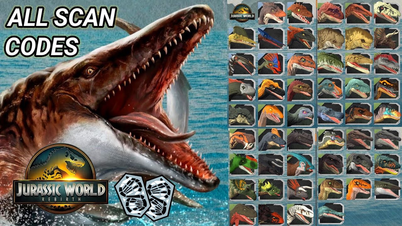 All Jurassic World Rebirth Play App Scan Codes!!