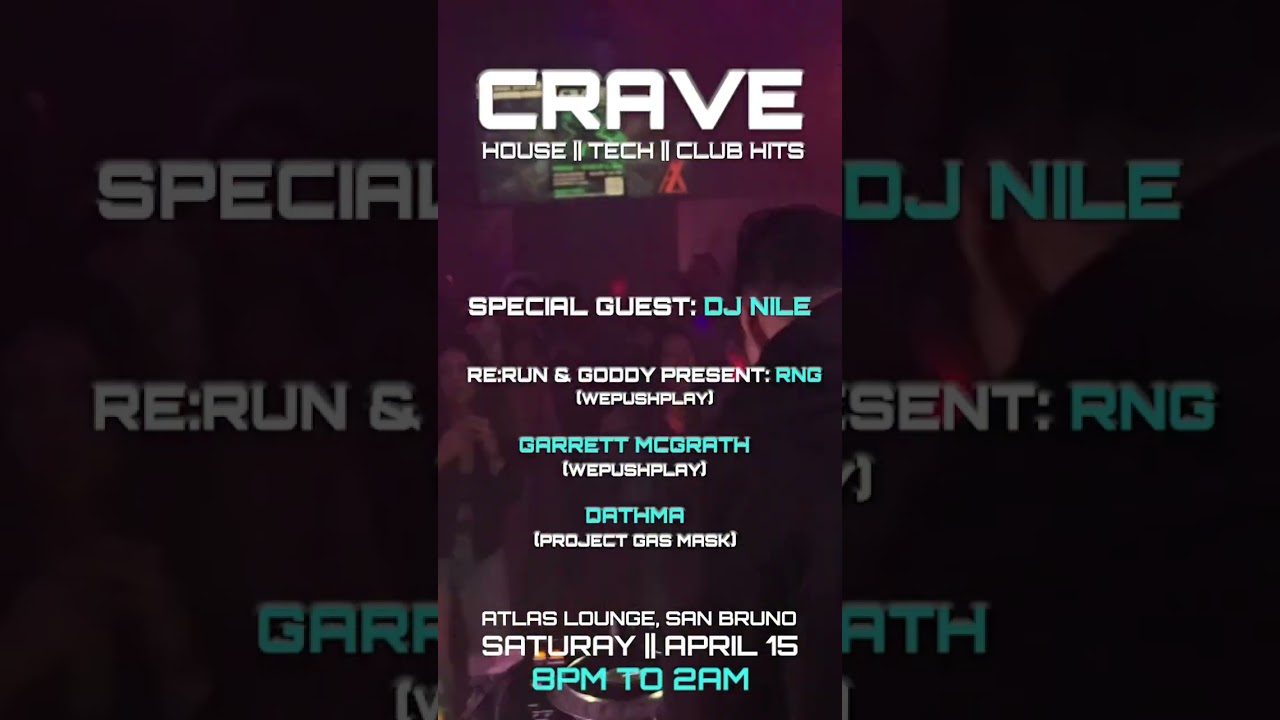 It’s We Push Play’s 1 year party . Grab your ticket at crave-1year.eventbrite.com