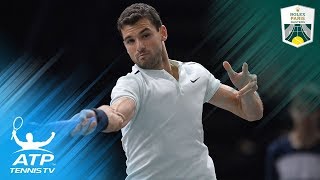 Grigor Dimitrov miraculous forehands in win vs Richard Gasquet | Rolex Paris Masters 2017