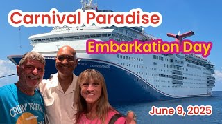 Carnival Paradise Embarkation Day June 9, 2025