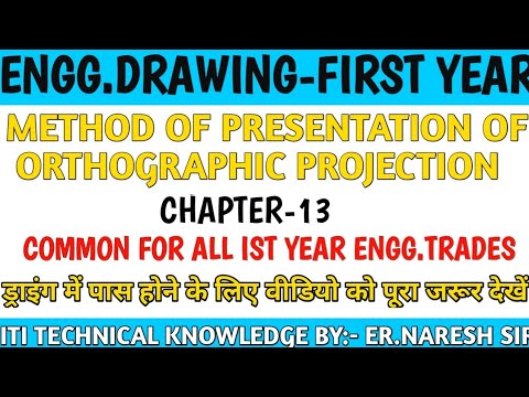 METHOD OF PRESENTATION ORTHOGRAPHIC VIEW IN FIRST ANGLE AND THIRD ANGLE PROJECTION IN ENGG. DRAWING.