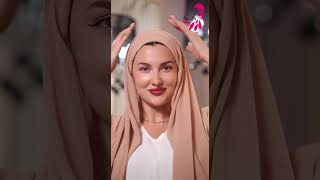 حجاب جاهز شيفون مع بونيه قطن