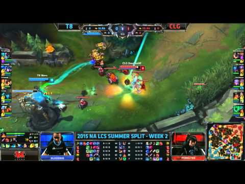 Counter Logic Gaming vs Team 8 (CLG vs T8) - W2D1 NA LCS Summer 2015 - League of Legends