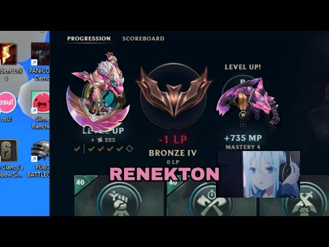 Bronze support tries Renekton top