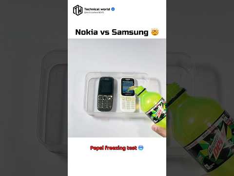 Nokia Vs Samsung ☠️#pepsi freezing test 🥶#will it survive 🤔