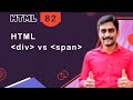 HTML Tutorial 82 - HTML span tag vs HTML div tag HTML Tutorial 82 - HTML span tag vs HTML div tag