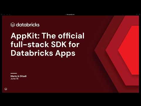 Watch: How to Build Databricks Apps Faster with AppKit, the Official TypeScript SDK