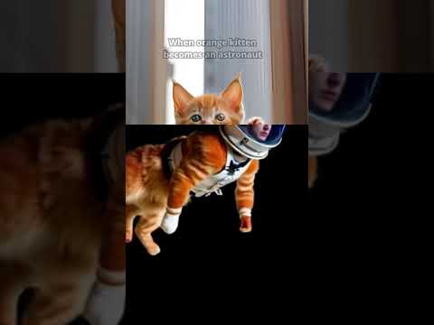 When orange kitten becomes an astronaut