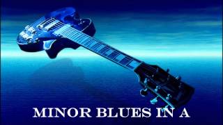 Video thumbnail of "Blues in A minor Backing Track"