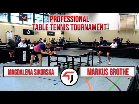 TomorrowTT PRO tournament - Magdalena Sikorska vs Markus Grothe - Group 1.