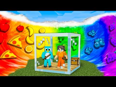 FOOD TSUNAMI vs DOOMSDAY Glass Bunker in Minecraft