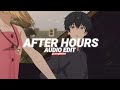 after hours - the weeknd [edit audio]