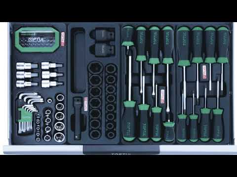 Servante TOPTUL - Panther-Pro, 7 tiroirs 305 pièces