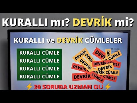 Kurallı ve Devrik Cümleler | En Basit Anlatım + 30 Etkinlik Sorusu