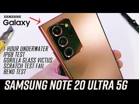 Samsung Galaxy Note 20 Ultra 5G- IP68 Waterproof Test|Victus Glass|Bend|Durability Test|Scratch fail